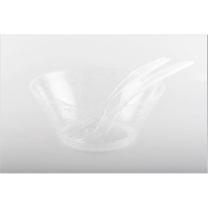 Saladebestek – Acryl Transparant met Bubbels – 30 cm