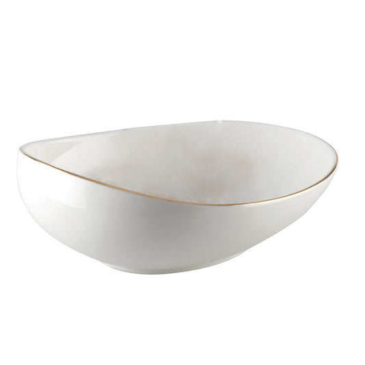 Aulica Witte Diepe Keramische bord– Creuse Ovaal 22x18 cm | www.woon-meubel.nl