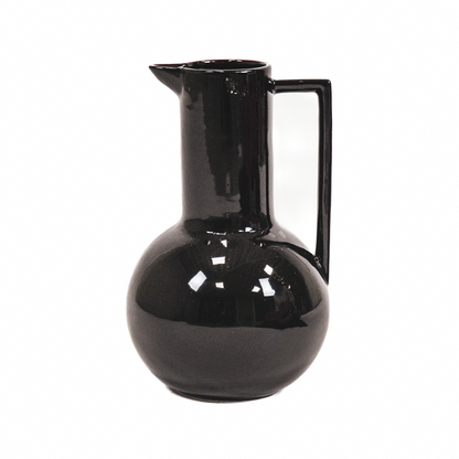 Vase - Pichet - Céramique - Noir - 17,5x17,5x27,5cm