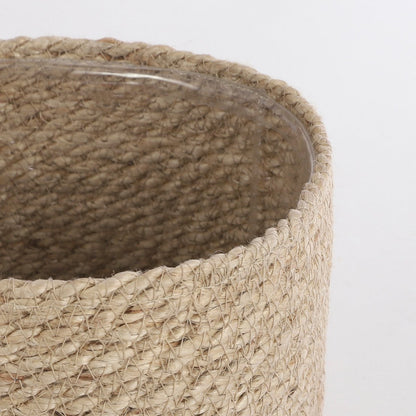 Atlantic Plantenmand - Set van 3 - Jute - Crème  H16 x Ø16 cm |woon-meubel.nl