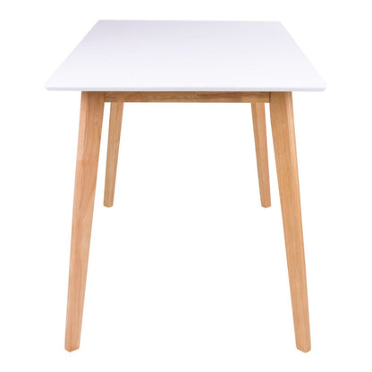 Vojens Dining Table - Dining table in white and natural 120x70xh75 cm