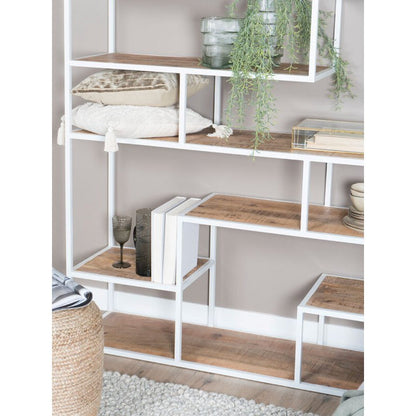 Vakkenkast Huub Wit Roomdivider Handgemaakt |woon-meubel.nl