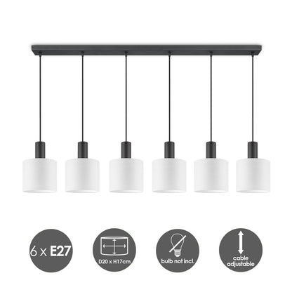 Hanging lamp Bling-Xxl Beam 6L-White-20cm