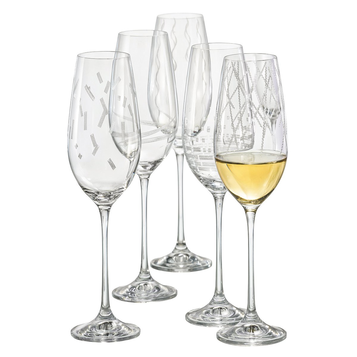 Set van 6 Aulica Champagnefluiten – Transparant 30cm | woon-meubel.nl