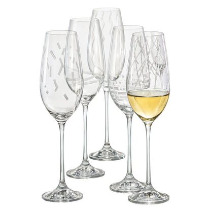 Set van 6 Aulica Champagnefluiten – Transparant 30cm | woon-meubel.nl