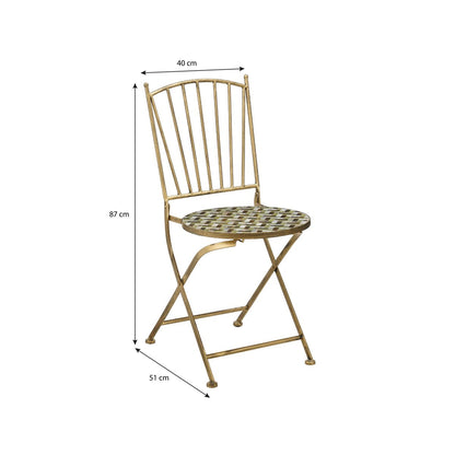 Alanza Bistrostoel - L40 x B51 x H87 cm - Metaal - Groen