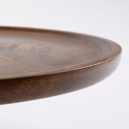 Tallo Cake Stand - H10 x Ø30 cm - 100% FSC Mango Wood - Dark Brown
