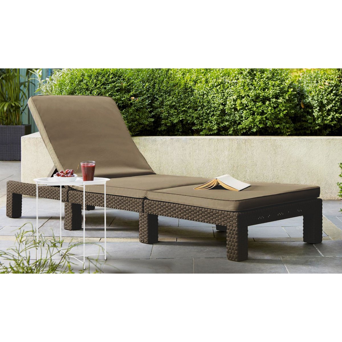 Inklapbare ronde bijzettafel met opbergruimte – Ø 47 cm | Voor binnen en buiten