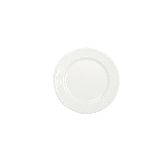 Witte dessertbord met Parelpatroon 20 cm
