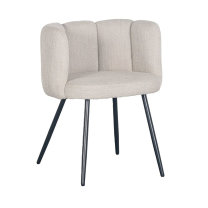 High five stoel beige - Design Fluweel & Bouclé (Set van 2) |woon-meubel.nl