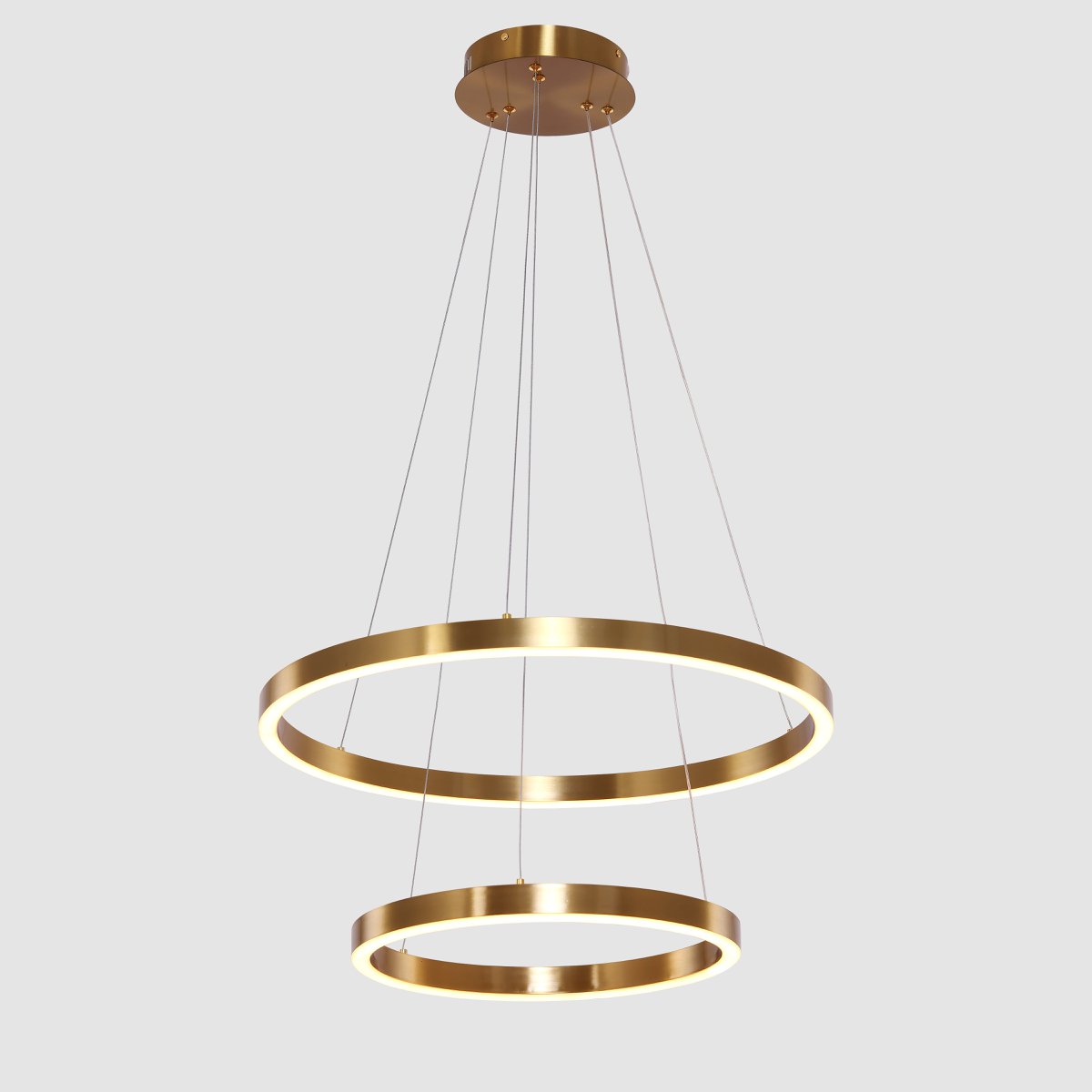 Neo Copper Gold 2-Ring Hanglamp – Dimbare LED Goudkleurig |woon-meubel.nl