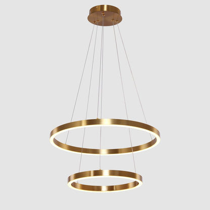 Neo Copper Gold 2-Ring Hanglamp – Dimbare LED Goudkleurig |woon-meubel.nl