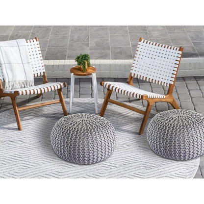 Outdoor Poef – Ø 55 cm – Waterdicht – In Diverse Kleuren |woon-meubel.nl