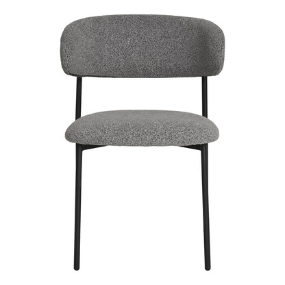 Mira Eetkamerstoel - bouclé grijs - Set van 2 |woon-meubel.nl