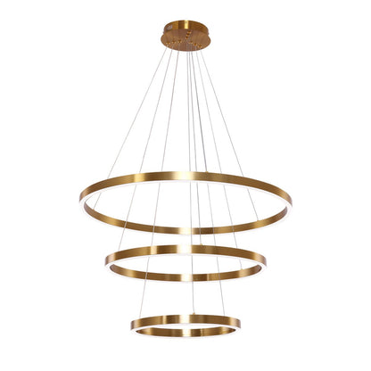 Copper Gold 3-Ring Hanglamp – Dimbare LED Plafondlamp |woon-meubel.nl