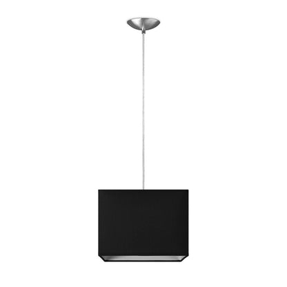 Hanglamp Block met lampenkap, E27, zwart, 25cm