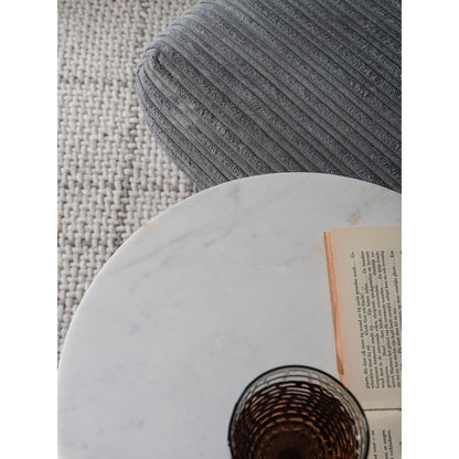 Bijzettafel Mitch Marmer Rond - Wit/Goud |woon-meubel.nl