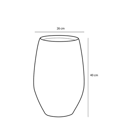 Douro vase round black matt - h40xd26cm