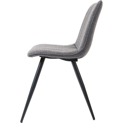 Eetkamerstoel Joppe Grey Bouclé |woon-meubel.nl