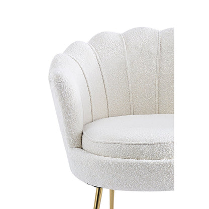 Chair shell with Bouclé fabric