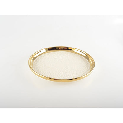 Dessertborden met Gouden Rand | Ø 20 cm |woon-meubel.nl