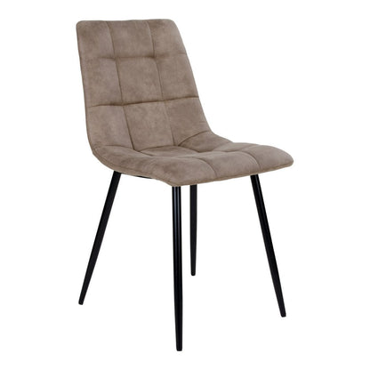 Chaise de salle à manger Middelfart - Microfibre marron clair - Lot de 2