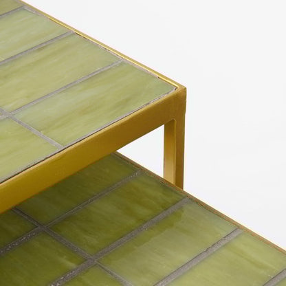 Aaron Bijzettafel voor Buiten - Set van 2 - Metaal - Groen