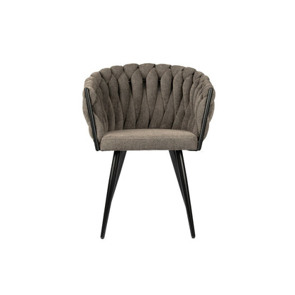 Wave stoel taupe - Set van 2 |woon-meubel.nl