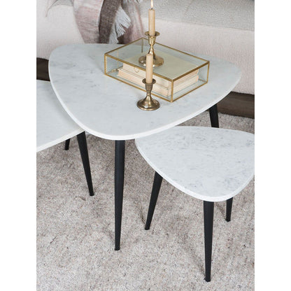 Salontafel Milou - Marmer Organische- 70 cm |woon-meubel.nl