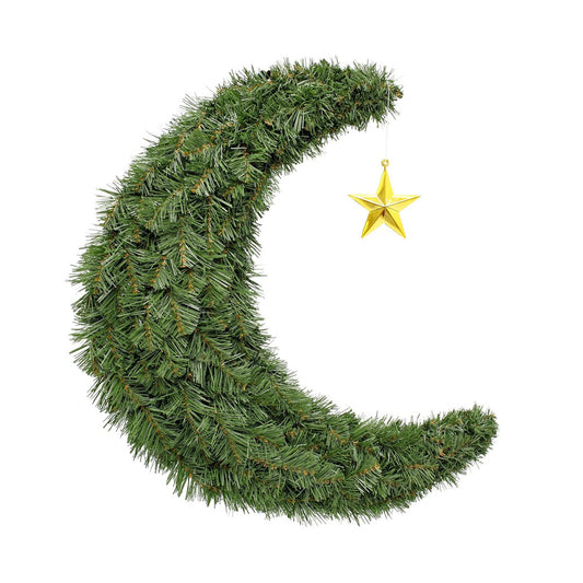 Kerstkrans Maan - Ø60 cm - Groen