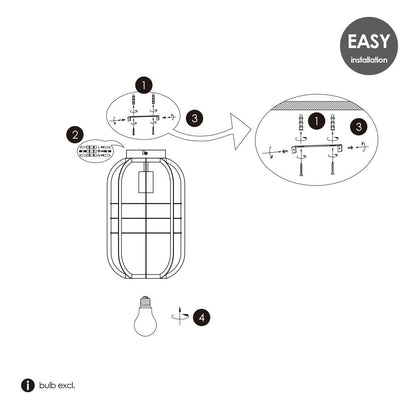 Modern LED Ceiling Lamp Nero L - black