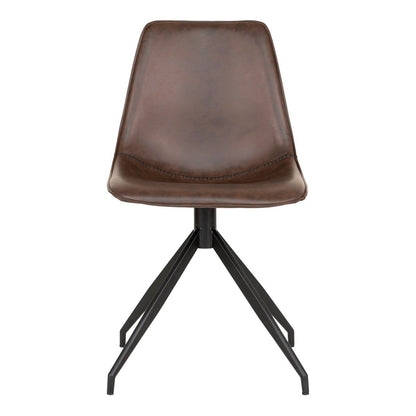 Monaco Dining Chair with Knob - Brown - Set of 2