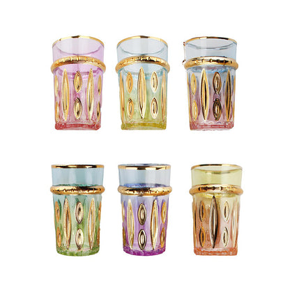 Gekleurde oosterse theekopjes - Set van 6 |woon-meubel.nl