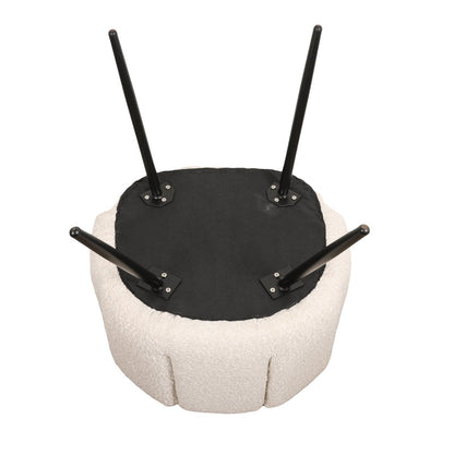 High five stoel wit parelmoer (boucle) - Set van 2