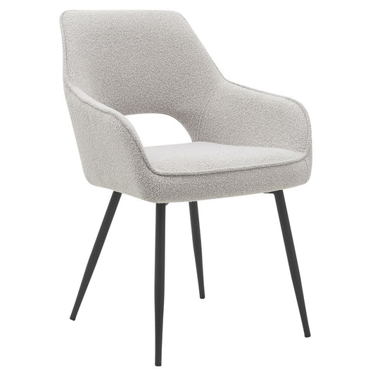 Eetkamerstoel Gina – Bouclé – Naturel |woon-meubel.nl