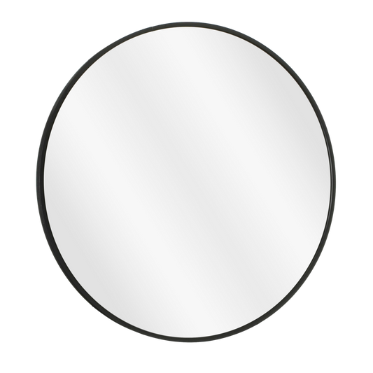 Rossi Wandspiegel - H3 x Ø60 cm - Metaal - Zwart |woon-meubel.nl