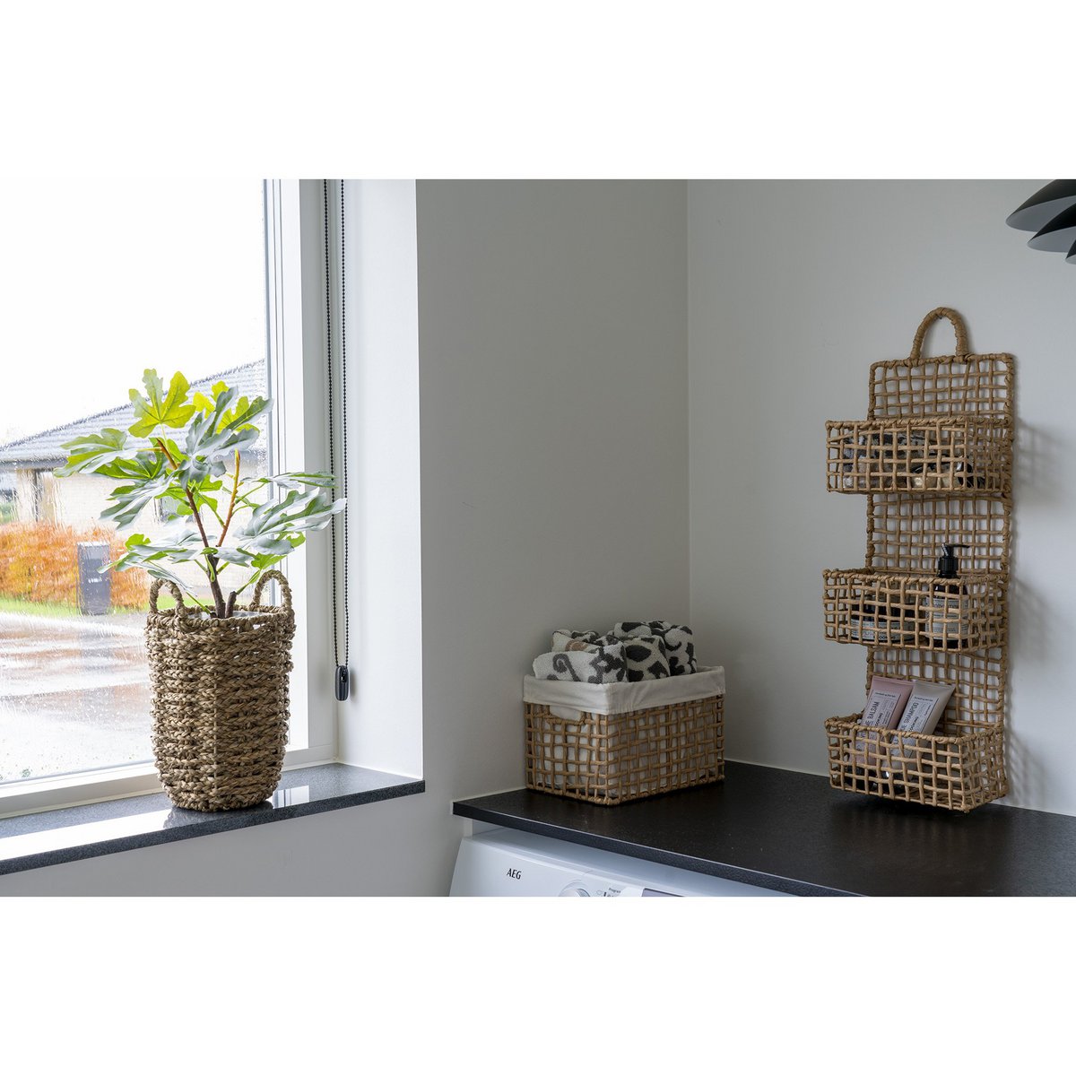 Bustelo Basket - Mand, papier, naturel, set van 2 |woon-meubel.nl