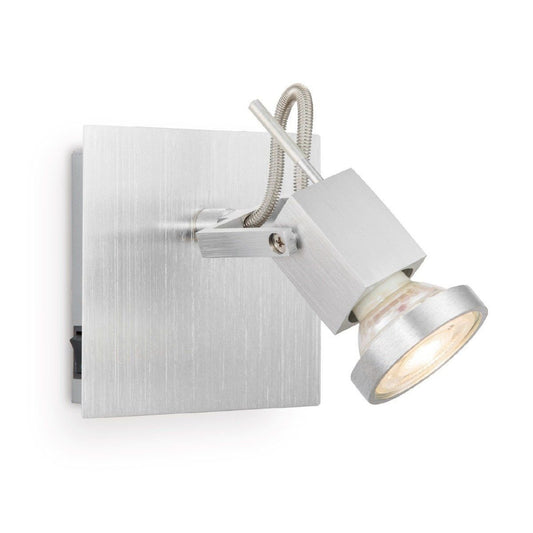 LED Wandspot Cali - incl. dimbare LED-lamp - staal