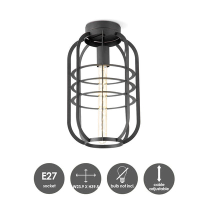 Modern LED Ceiling Lamp Nero L - black
