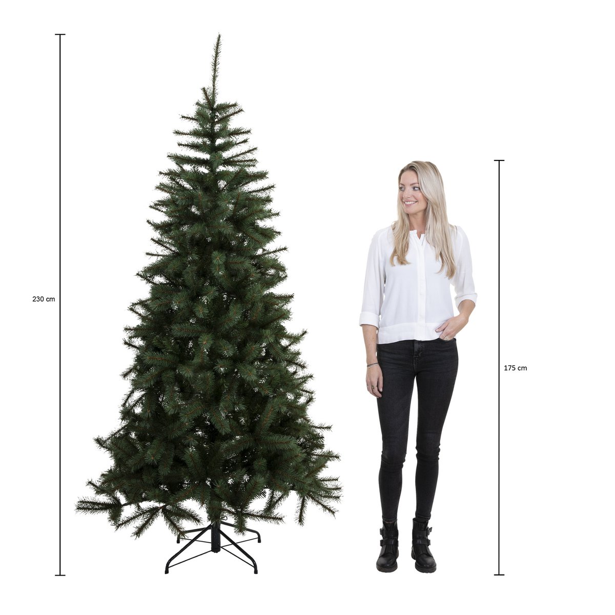 Tsuga Kunstkerstboom - H230 x Ø147 cm - Groen