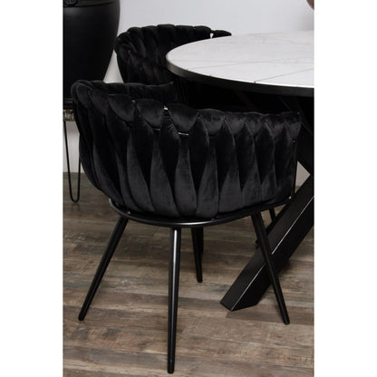 Wave chair black - Set of 2