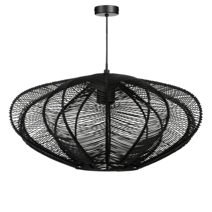 Kanti Hanglamp - H20 x Ø41 cm - Metaal - Zwart |woon-meubel.nl