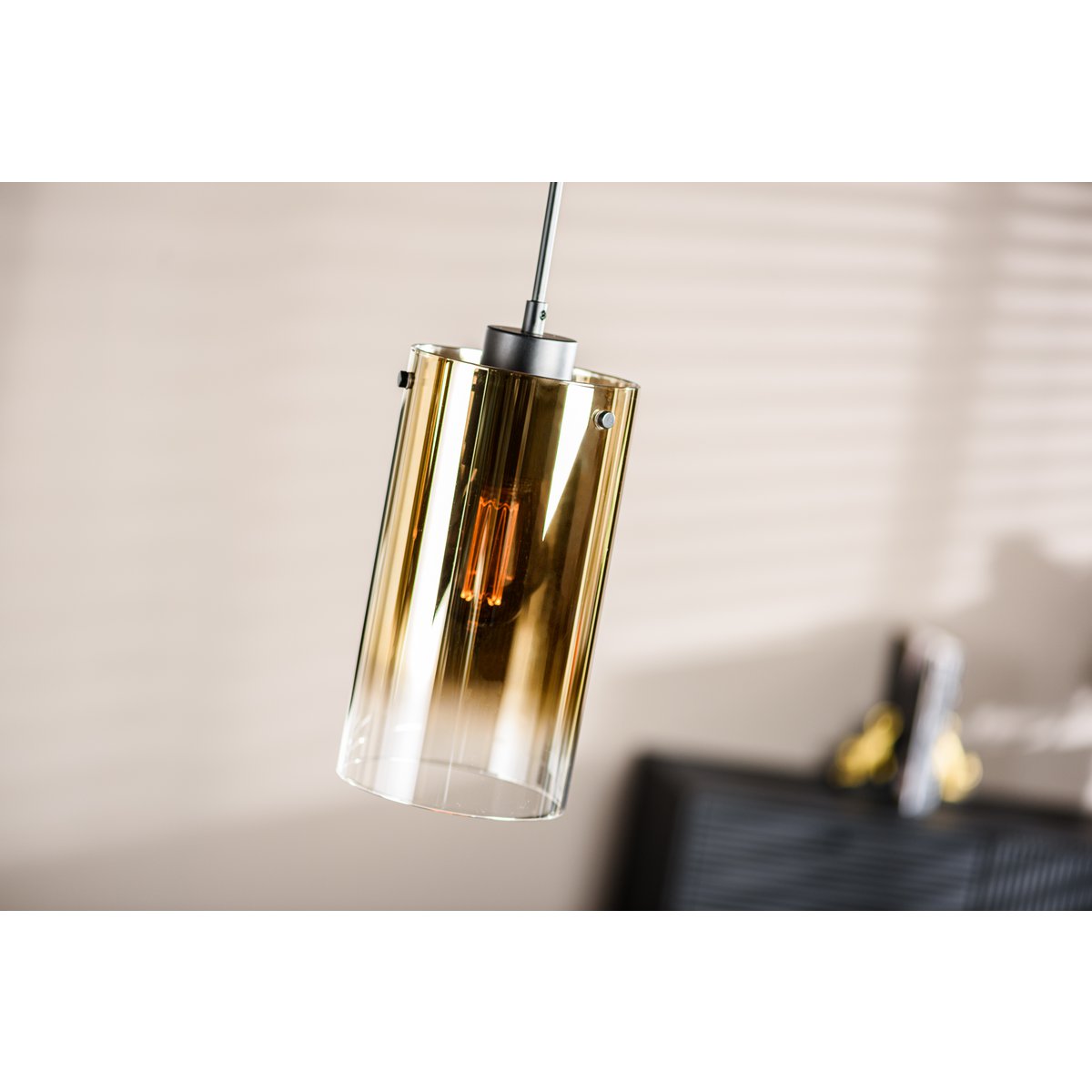 Hanglamp, 3-lichts, H850 goud