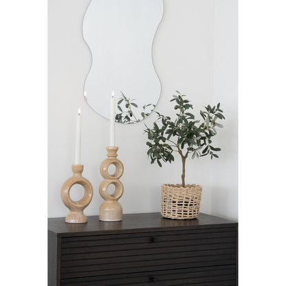 Candle holder - Brown, Ceramic