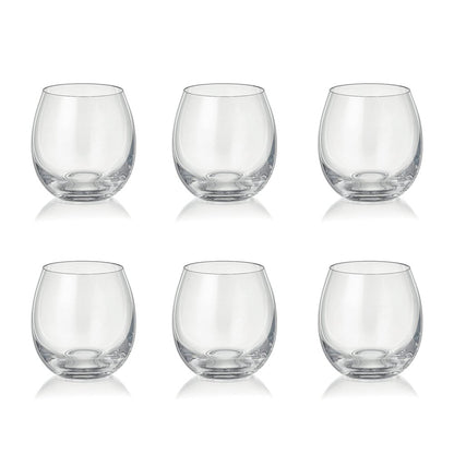 Set van 6 Lage Waterglazen “Pioen” – 380ml