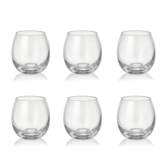 Set van 6 Lage Waterglazen “Pioen” – 380ml