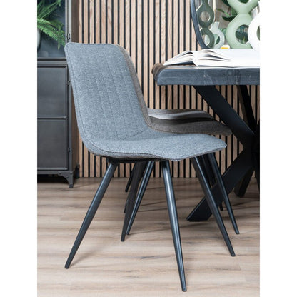Eetkamerstoel Joppe Grey Bouclé |woon-meubel.nl