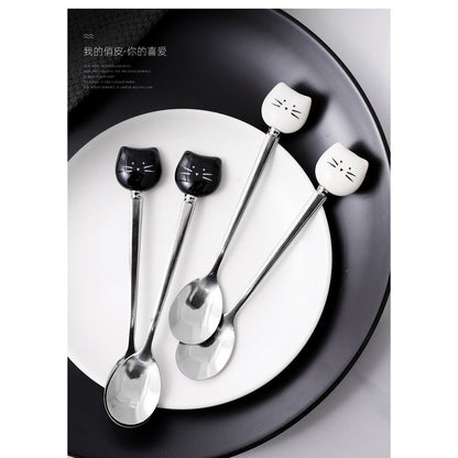 🐾 Aulica Theelepels Set – Katten Design