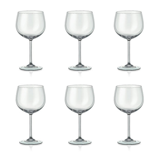 Aulica Wijnglazen Pioen 350ml – Set van 6 Luxe Glazen |woon-meubel.nl
