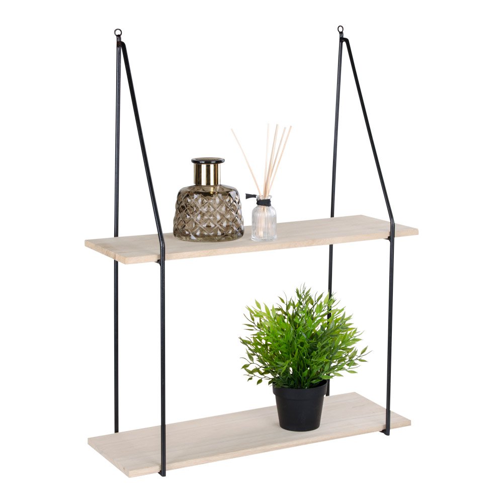 Wandplank met Twee Natuurlijke Houten Planken | House Nordic | woon-meubel.nl